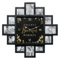 thumbnail image 5 of Crystal Art Gallery Beautiful Moments Black Wall Hanging Decorative Photo Collage Clock Picture Frame - 20" x 20", 5 of 6
