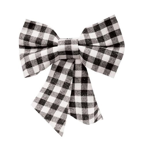 Details about   Black & White Bunny Rabbit Straw 8" x 8" x 5" Gingham Ribbon Bow New 