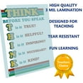 thumbnail image 2 of Think before you speak LAMINATED motivational chart CLEAR white classrooms and educators poster, 2 of 4