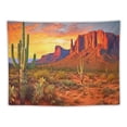 thumbnail image 5 of ONETECH threetothree Tapestry Sunset Desert Mountains Arizona USA Hanging Tapestries Wall Hanging Decor for Bedroom Livingroom Dorm, 5 of 7