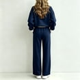 thumbnail image 5 of Atkumj Sweatsuits Women 2 Piece Outfit Casual Crew Neck Long Sleeve Tops and Elastic Waist Straight Leg Sweatpants Athleisure Sets Versatile Color Block Loose Two Piece Sets for Women Going Out L, 5 of 6