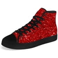 thumbnail image 5 of Aidianart Womens Glitter Print High Top Canvas Sneakers High Top Shoes Size 6.5, 5 of 5