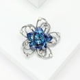 thumbnail image 4 of Xinyolin Elegant Flower Shape Brooch Sparking Rhinestones Inlaid Hollow Pin Suit Lapel Badge Dress Coat Accessories, 4 of 8
