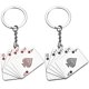 thumbnail image 1 of GOOHOCHY Llavero con colgante de tarjeta de póker, 2 uds., llavero decorativo con colgante de naipes, 1 of 7