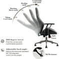 thumbnail image 5 of XIZZI Ergonomic Computer High Back Chair, Adjustable Office Desk Chairs Home Suede Fabric Chair-Dark Gray, 5 of 8