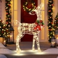 thumbnail image 2 of Costway Lighted Christmas Reindeer w/ 50 LED Lights Outdoor Yard Christmas Decorations, 2 of 8