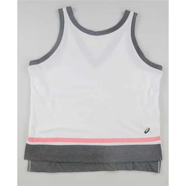 ASICS Womens Color Block Tank Top whtgrypnk XS
