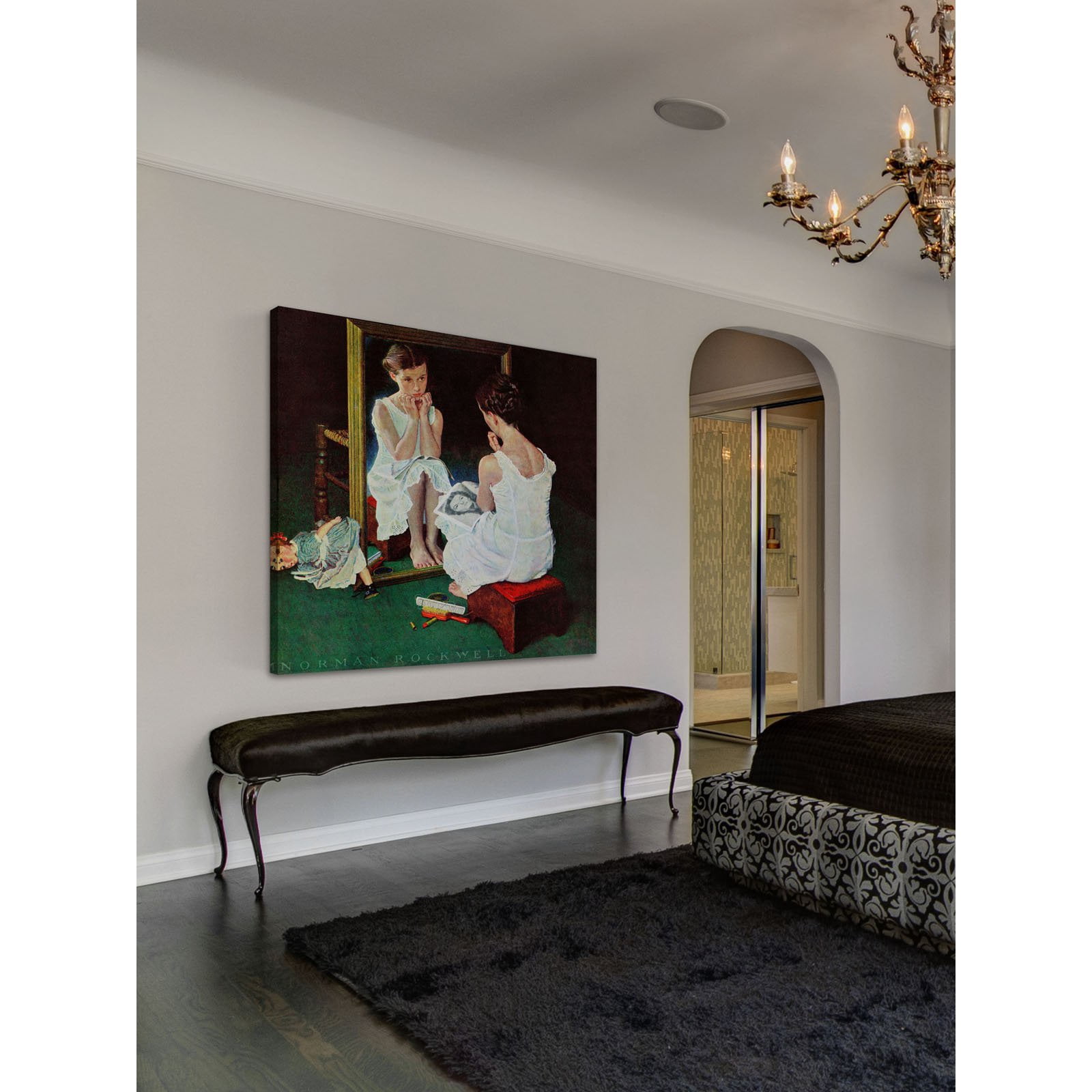 Marmont Hill Girl at the Mirror Wall Art