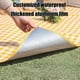 thumbnail image 4 of Manta impermeable de picnic de tres capas gruesa para exteriores - respaldo antideslizante de aluminio, plegable, fácil de limpiar, gran amarillo de 200x150cm, cojines para el asiento de jardín de, 4 of 6