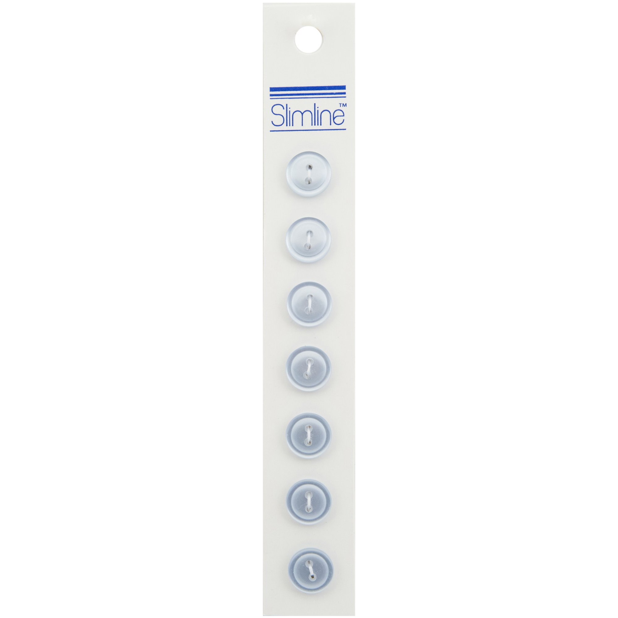 Slimline Buttons -Navy Blue 2-Hole 7/16 7/Pkg