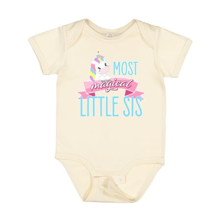 

Inktastic Most Magical Little Sis- Cute Unicorn Gift Baby Girl Bodysuit