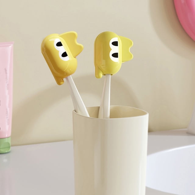 Toothbrush Head Cover Travel Organizer | Protective Toothbrush Storage Clip | Portable Cute Toothbrush Protector for Standard Manual Toothbrushes | Bathroom and Travel Use To Keep Brush Clean