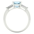 thumbnail image 4 of Three-Stone Engagement Ring for Women - 1.62ct Simulated Blue Diamond in 14K White Gold Promise Ring, 4 of 6