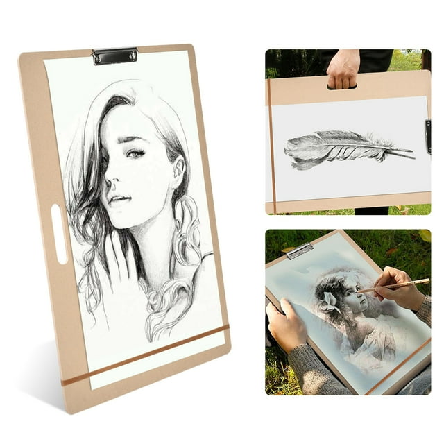 A3 Drawing Board, Portable 45×60cm Practical Firm Painting Board 8K Durable With Metal Clip For Indoor Painting For Outdoor Drawing