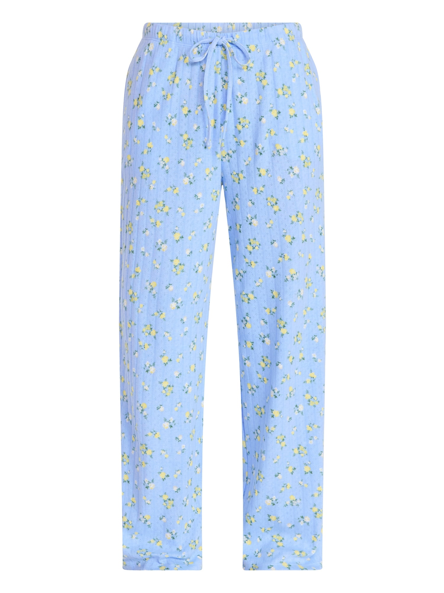 Joyspun Women’s Pointelle Knit Sleepwear Pants, 30'' Inseam, Sizes XS-3X