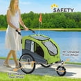 thumbnail image 5 of YYAo Pet Stroller, Dog Cat Cage Jogger Stroller,Dog Bike Trailer 2-In-1 Pet Stroller with Canopy and Storage Pockets, Green, 5 of 8