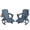 Navy blue, variant on GOCAPTAIN Set of 2 Folding Adirondack Rocking Chairs Outdoor Rocking Chairs – All-Weather HDPE Patio Chairs with Retractable Ottoman, Cup Holder, Wood Texture – Patio, Garden, Fire Pit, White