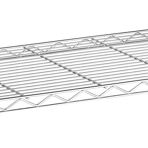 Whitmor Supreme 30"W x 14"D x 15"H Steel Freestanding Shelves, Silver Chrome, for Adult Use