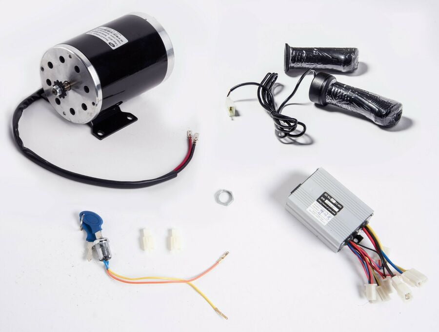 500 W 24 V DC electric 1020 motor kit w base speed control & Throttle f scooter 