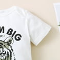 thumbnail image 6 of OLLUISNEO 6-9 Months Infant Baby Boys Clothes Baby Boys Short Sleeve Romper Top + Shorts 2Pcs Outfits Set White, 6 of 9