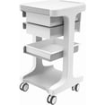 thumbnail image 4 of Mobile Trolley Cart with 2 Drawers Tool Tray Universal Wheels, Professional Utility Cart Ultrasound Imaging Scanner Beauty Storage Rolling Cart for Home Hospital Office Clinic (Grey), 4 of 9