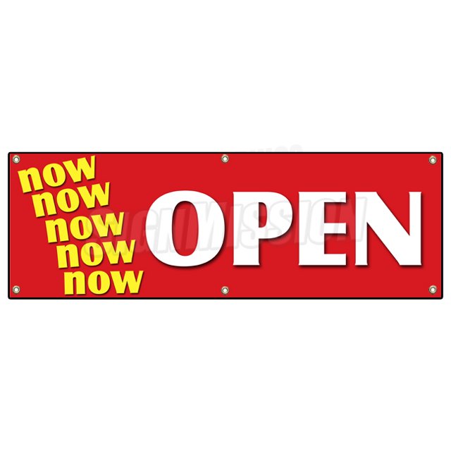 72" Now Open Banner Sign Grand Opening New Store for Business Shop Sale New Location