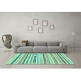 thumbnail image 3 of Ahgly Company Indoor Round Oriental Light Blue Modern Area Rugs, 8' Round, 3 of 4