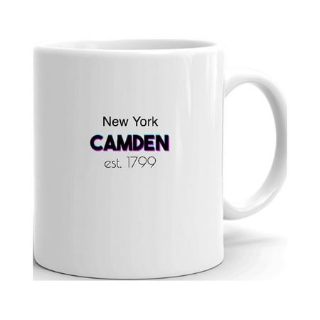 

Tri Color Camden New York Ceramic Dishwasher And Microwave Safe Mug