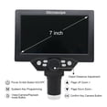 thumbnail image 3 of 1200X Microscope Digital Portable 7" LCD Video Microscope 12MP For Soldering Electronic PCB Inspection Continuous Zoom, 3 of 6