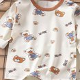 thumbnail image 4 of NOLDARES Toddler Baby Girl Clothes Toddler Outfit Cute Graphic Sweatshirt Tops + Pants Set Fall Winter Clothing for Girls(Beige,12-18 M), 4 of 6