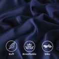 thumbnail image 2 of Satin Super Soft Toddler Pillowcases with Hidden Zipper Closure, Luxury and Silky Travel Pillow Covers, 13" x 18", Navy Blue, 2 Pack, 2 of 6