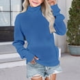 thumbnail image 2 of Ruyang Girls Turtleneck Sweatshirt Fall Winter Oversized Fleece Pullover Tops Y2K Plain Long Sleeve Warm Trendy Shirts, 2 of 6