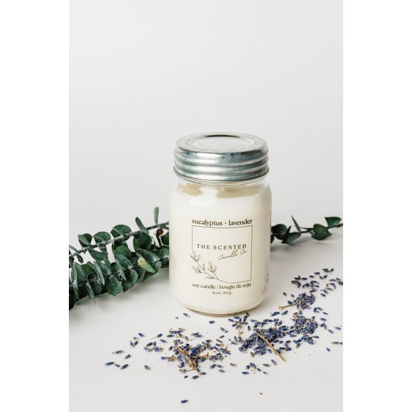 Soy Candle (Eucalyptus Lavender) 16 oz - The Scented Candle Co