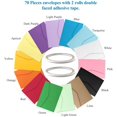 thumbnail image 2 of shiyou-70 Pcs Mini Envelopes in 14 Colours, 4.6 x 3.2 Inch Small Mixed Coloured Gift Envelopes With Stickers for Greeting Cards, Thanksgiving, Christmas, Wedding, Party Invitations, 2 of 4