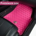 thumbnail image 3 of eing All Weather Pu Leather Floor Mats for Car SUV & Truck - 5 Pack/Set (Front & Rear), Heavy Duty Protection,Crown Car Floor Cushion,Pink, 3 of 7