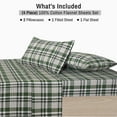 thumbnail image 7 of Ruvanti Flannel Sheets Twin XL Size 4 Pcs - 100% Cotton Double Brushed Bed Sheets, Deep Pockets 16 Inches, All Seasons Breathable, Extra Soft & Comfy Twin XL Sheet Sets, Olive Brown, 7 of 7