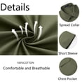 thumbnail image 4 of Men Short Sleeve Button Down Shirt Casual Button Up Shirt Relaxed Fit Work Clothes with Two Pockets, 4 of 8