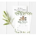 thumbnail image 6 of Inkdotpot 30 Fill In StyleBaby Shower Invitation Cards Jungle Animals Gender Neutral Blank Invites, 6 of 7