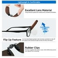 thumbnail image 5 of TINHAO Polarized Clip-on Sunglasses Flip Up UV400 Protection Clip Rimless Sunglasses over Prescription Glasses, 5 of 7