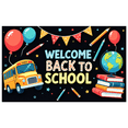 thumbnail image 3 of Welcome Back to School Banner Pencil Apple Basketball Decorations Classroom Poster Party Supplies Learning Event Educational Backdrop, 3 of 4