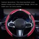 thumbnail image 5 of Embellecedor de marco para volante de coche, pegatina de decoración para camión y automóvil, Kit Interior antideslizante Universal, rojo de Automoción decorativa y accesorios Fibra de Carbono Rojo, 5 of 6