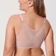 thumbnail image 2 of Sostén DELMIRA con cierre frontal, encaje, talla grande 40DD rosa, 2 of 4