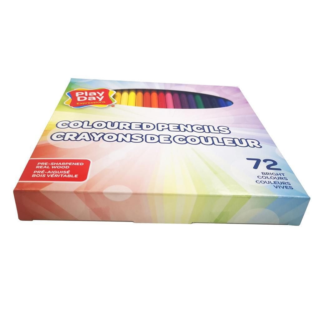 Playday 72 Crayons De Couleur emballés dans une boîte en papier 72CT CRAYONS DE COULEUR