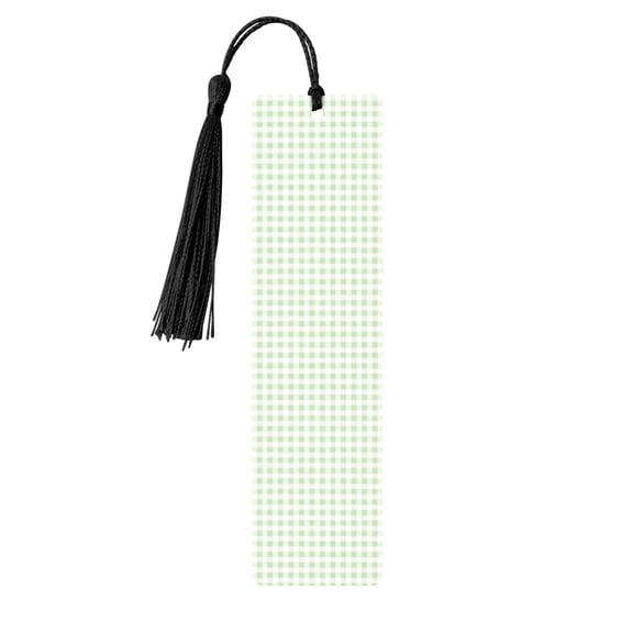 Kdxio Pistachio Green Checkboard Print Metal Tassel Bookmarks,Perfect Gift for Art Lovers and Bookworms Metal Bookmarks for Women