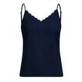 thumbnail image 5 of Homenesgenics Tank Tops with Built in Bras Women's New Summer Sexy Lace V-Neck Solid Color Suspender Shirt Tops Vest Shirt Black XXXXXL, 5 of 5