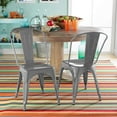 thumbnail image 3 of FDW Metal Dining Chairs Set of 4 Black Stackable Tolix Side Chairs, Backrest Scratch-Resistant Non-Slip Feet IndoorOutdoor Use 330 Lbs Capacity, 3 of 7