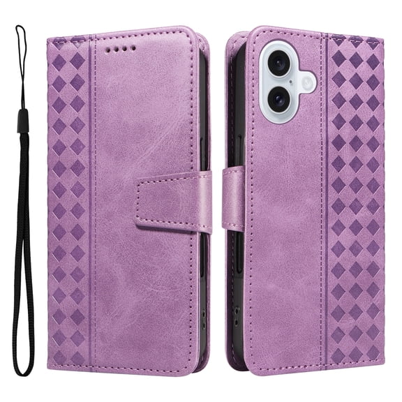 New Wallet Case for iPhone 17, Shockproof Leather Folio Kickstand Case with Card Slots and Strap