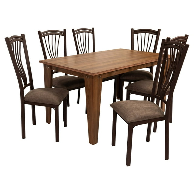 Comedor 6 Sillas Fany Nogal - Kessa Muebles