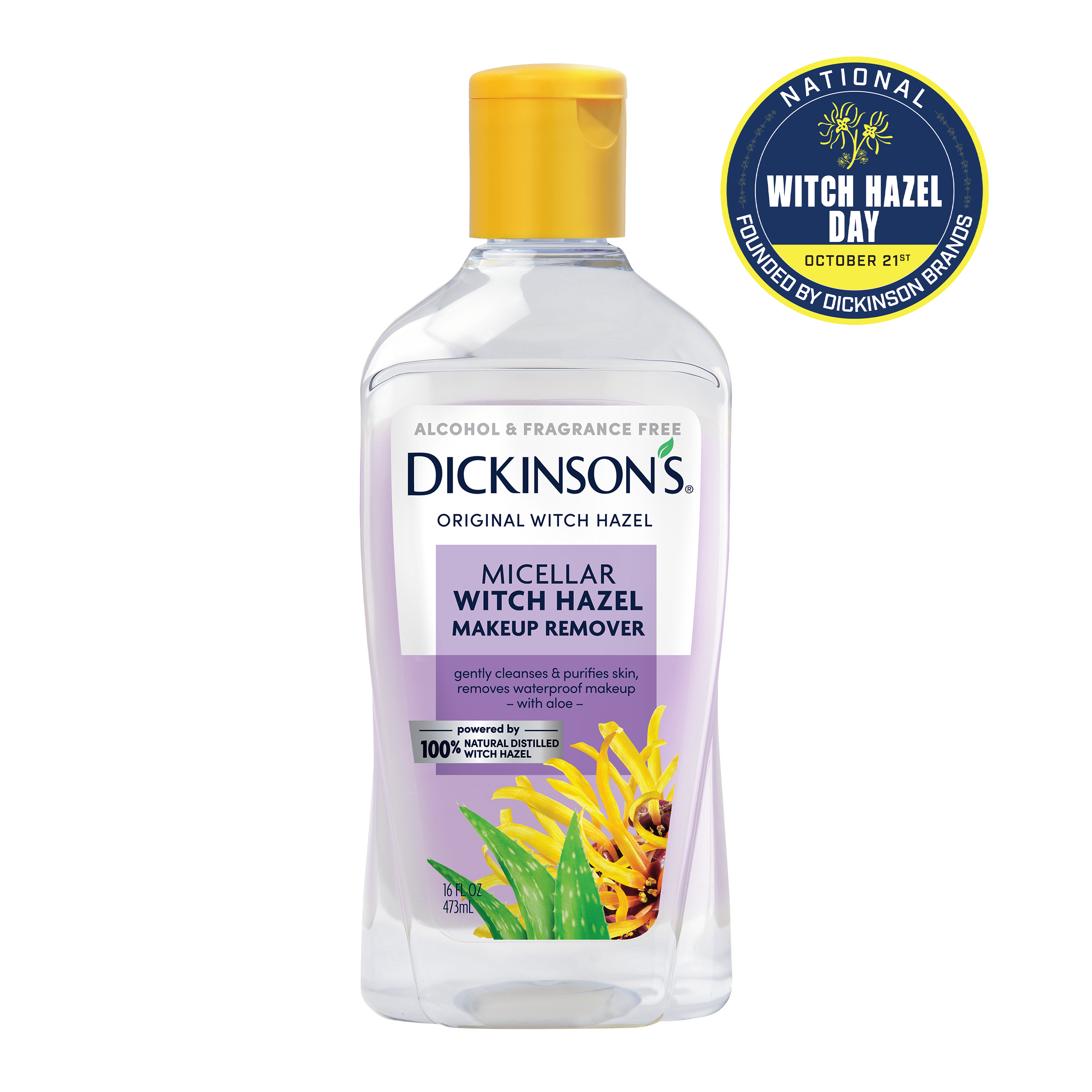 Dickinson’s Micellar Witch Hazel Makeup Remover with Aloe, 16oz