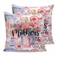 thumbnail image 7 of Outdoor Pillow Covers Throws Happy Mother's Day Pink Floral Gift,Waterproof Pillow Cases Pack of 2 Vintage Love Heart Postmark,Durable Cushion Cover Pillowcase for Patio Balcony Couch Garden, 7 of 7